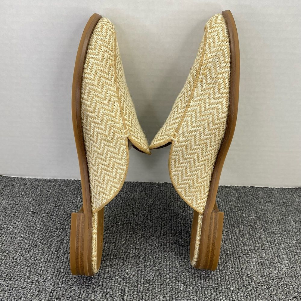 Nordstrom Rack Natural Woven Slip-On Mule Flats 9M Cream Tan Coastal Grandmother - Picture 4 of 10